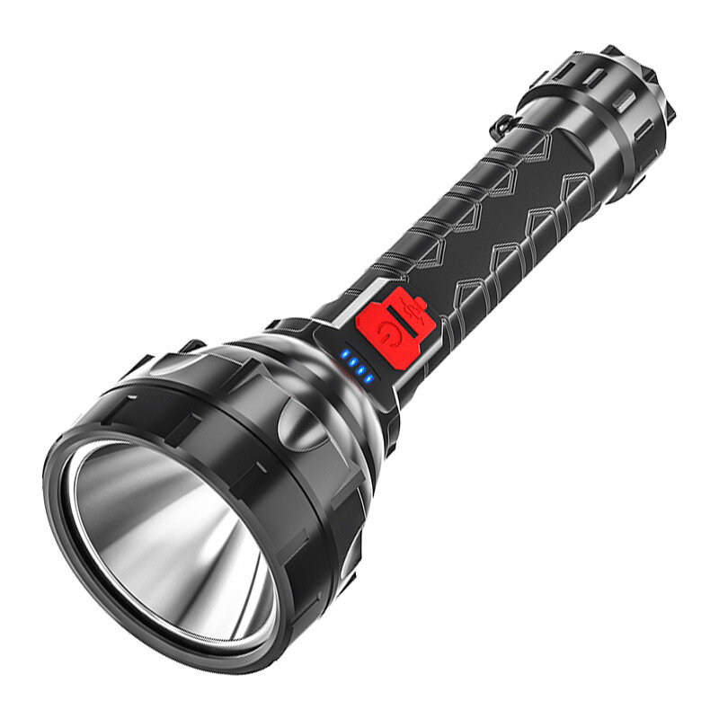 XANES SL03 Super Bright USB Rechargeable Portable LED Flashlight Built-in 4000mAh Battery Power Indicator ABS Housing Se