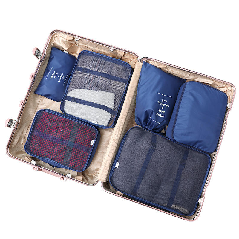 8pcs pliant sac de voyage imperméable à l'eau vêtements sac pochette sac de voyage organisateur sac de voyage 
