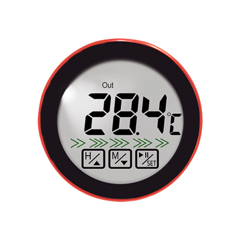  30â„ƒ 300â„ƒ Thermometer 3 In 1 BBQ Kitchen Baking Temperature Timing Gauge
