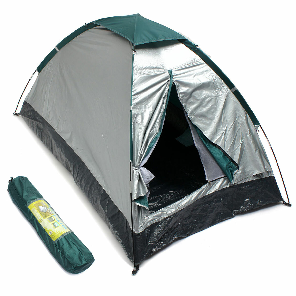 Outdoor 2 Personen Dubbele Camping Tent Enkele Laag Waterdicht UV Strand Zonnescherm Luifel