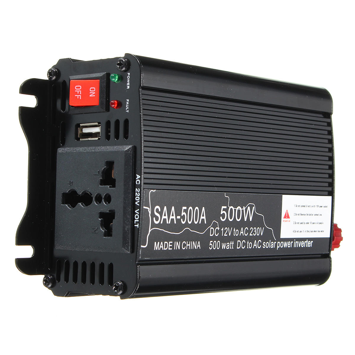 Solar Power Inverter 500W Peak 12V DC naar 220V AC gemodificeerde sinusomvormer