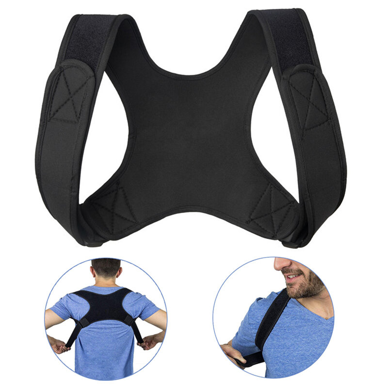 

Men/Women Adjustable Posture Corrector Brace Support Belt Clavicle Spine Back Shoulder Lumbar Posture Correction