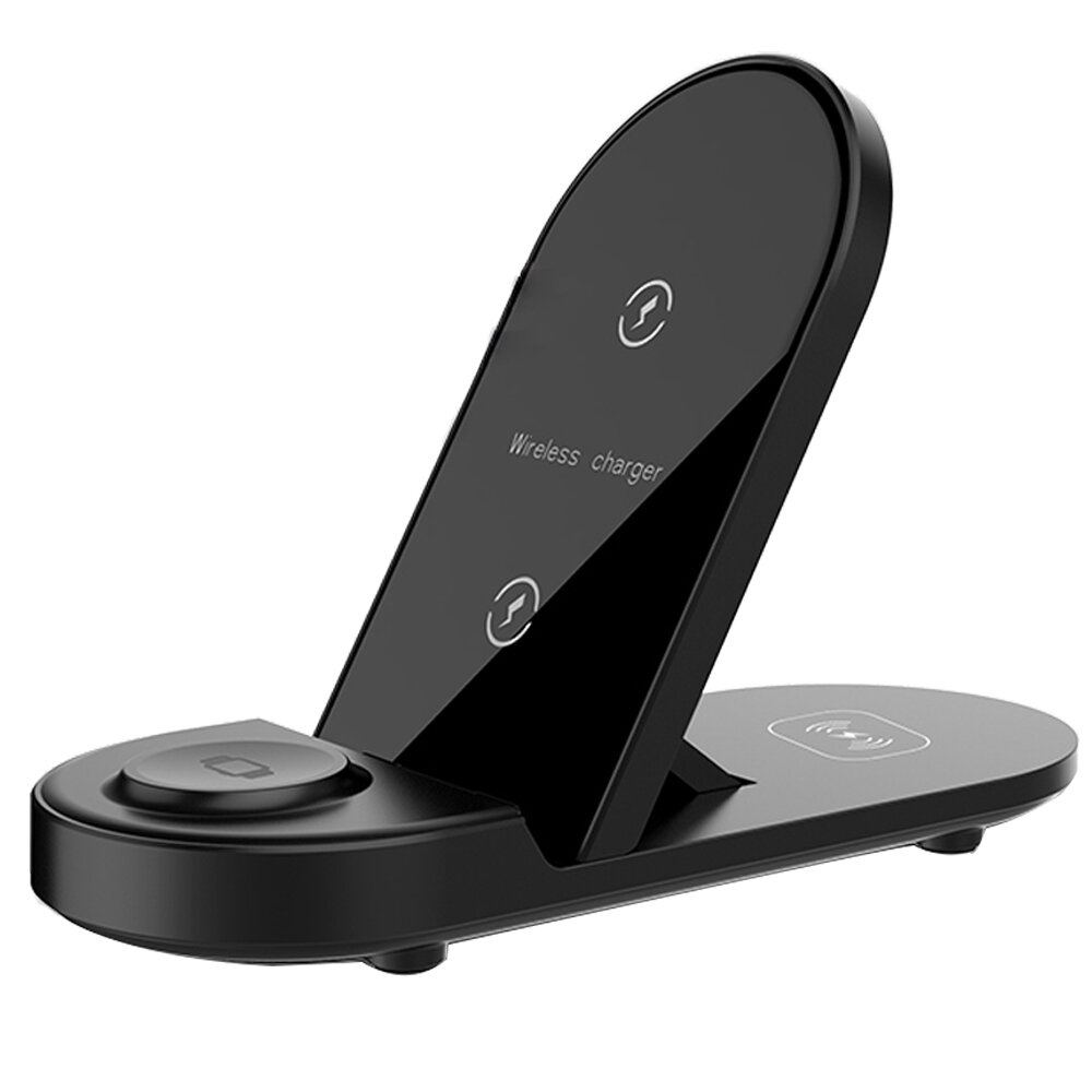 

Bakeey 15W 3 In 1 Wireless Charger Vertical Foldable Fast Wireless Charging Pad For Qi-enabled Smart Phones For iPhone 1