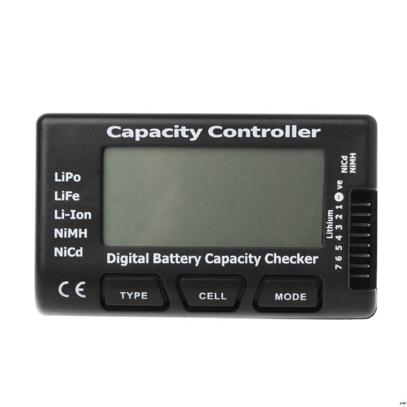 1-7S Digital Battery Capacity Tester Voltage Controller Power Display Liquid Crystal Test for RC Car LiPo/LiFe/Li-Ion/Ni