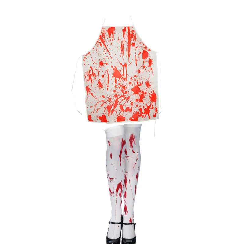 Halloween party decoration cosplay bloody stains aprons props horror scene supplies toys