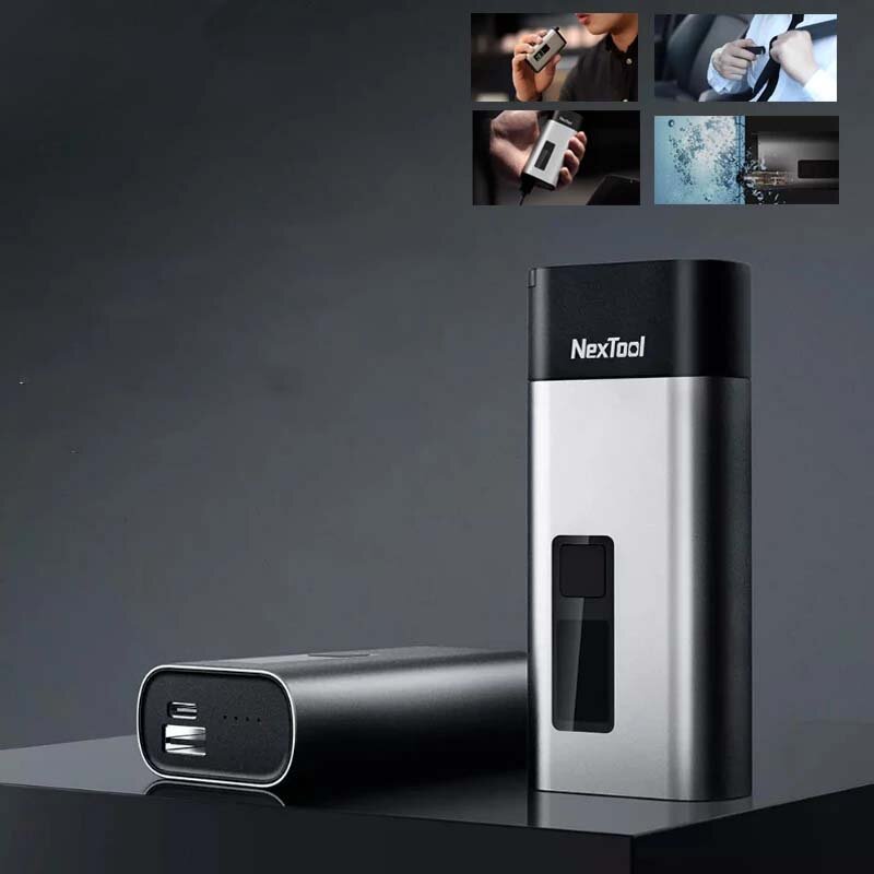 Nextool 4-in-1 Mini tester per alcol LCD Etilometro portatile digitale per auto con banca di alimentazione per tagliavetro