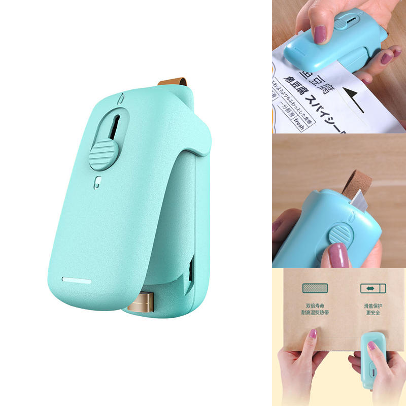 IPRee® Mini Elektrische Lebensmittelversiegelungsclips Maschine Slip Cover Capper Snack Verpackungstasche Wärmesiegelwerkzeug Kit