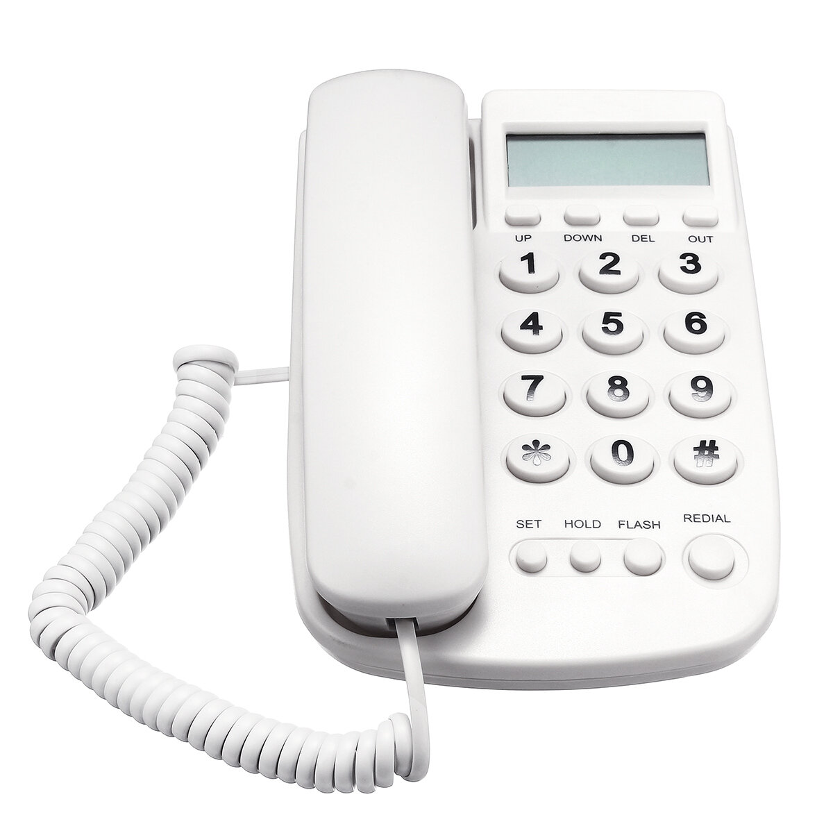 

Desktop Landline Phone Fixed Telephone FSK/DTMF Caller ID Corded Phone with LCD Screen for Home Office Hotels