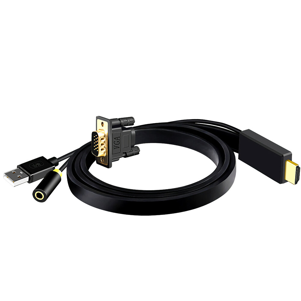 Jinghua Z130 HD to VGA HD Conversion Cable 1m 2m Cable for TV Set-top Box Computer Notebook PS4 Game Console Monitor Pro