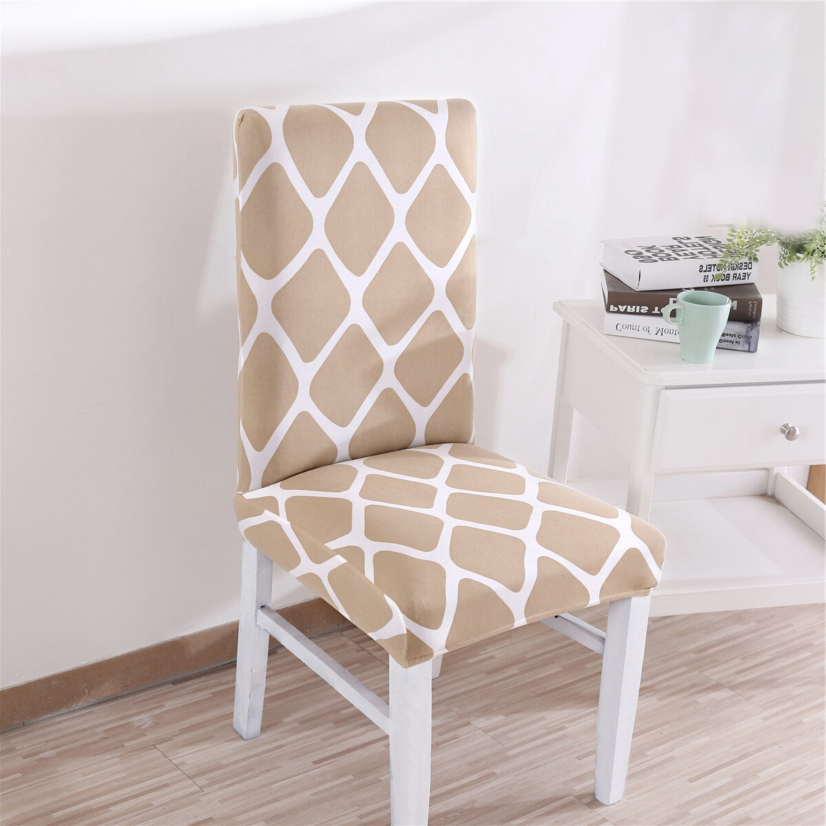 Elastic Dining Chair Cover Stretch Polyester Chair Seat Slipcover Office Computer Chair Protector Home Office Furniture