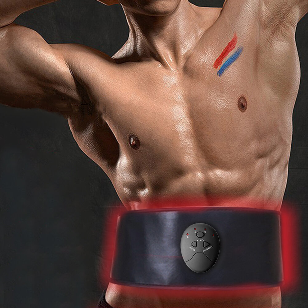 Smart EMS Muscle Trainer Emagrecer Cós Abdominal Massagem Adesivo 6 Modos 9 Níveis Aptidão Exercício Cinto