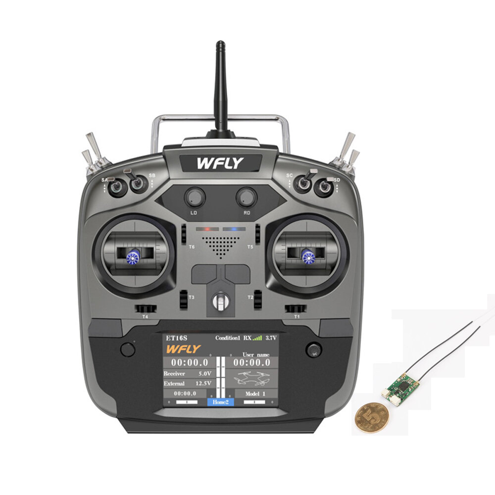 best price,wfly,et16s,rc,transmitter,r9m,with,rf201s,discount