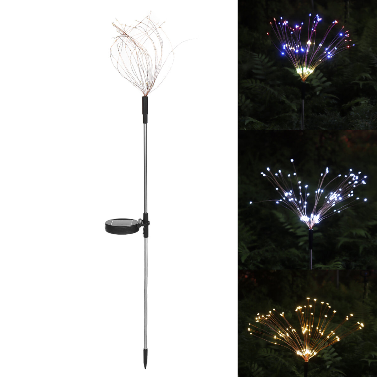 90/120/150 LED 2Modes Solar Garden Lights Solar Lights Solar Powered String Light with 2 Lighting Modes Twinkling and St