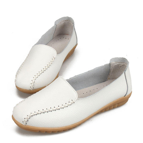 Women loafers shoes casual outdoor slip on leather flats Sale ...