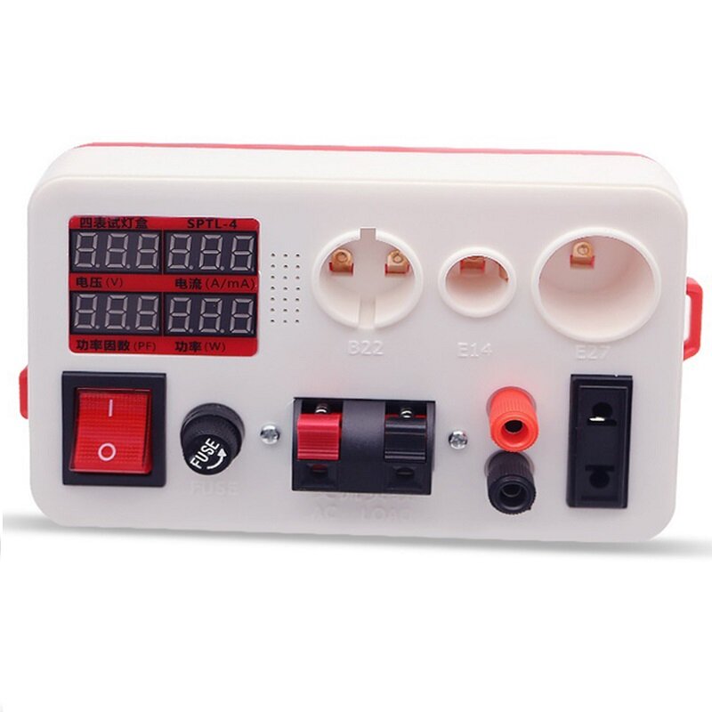 0 400W LED Power Tester Lamp Bulb Light Test Box Voltage Power Quick Fast Tester Electrical Energy Parameter Power Meter