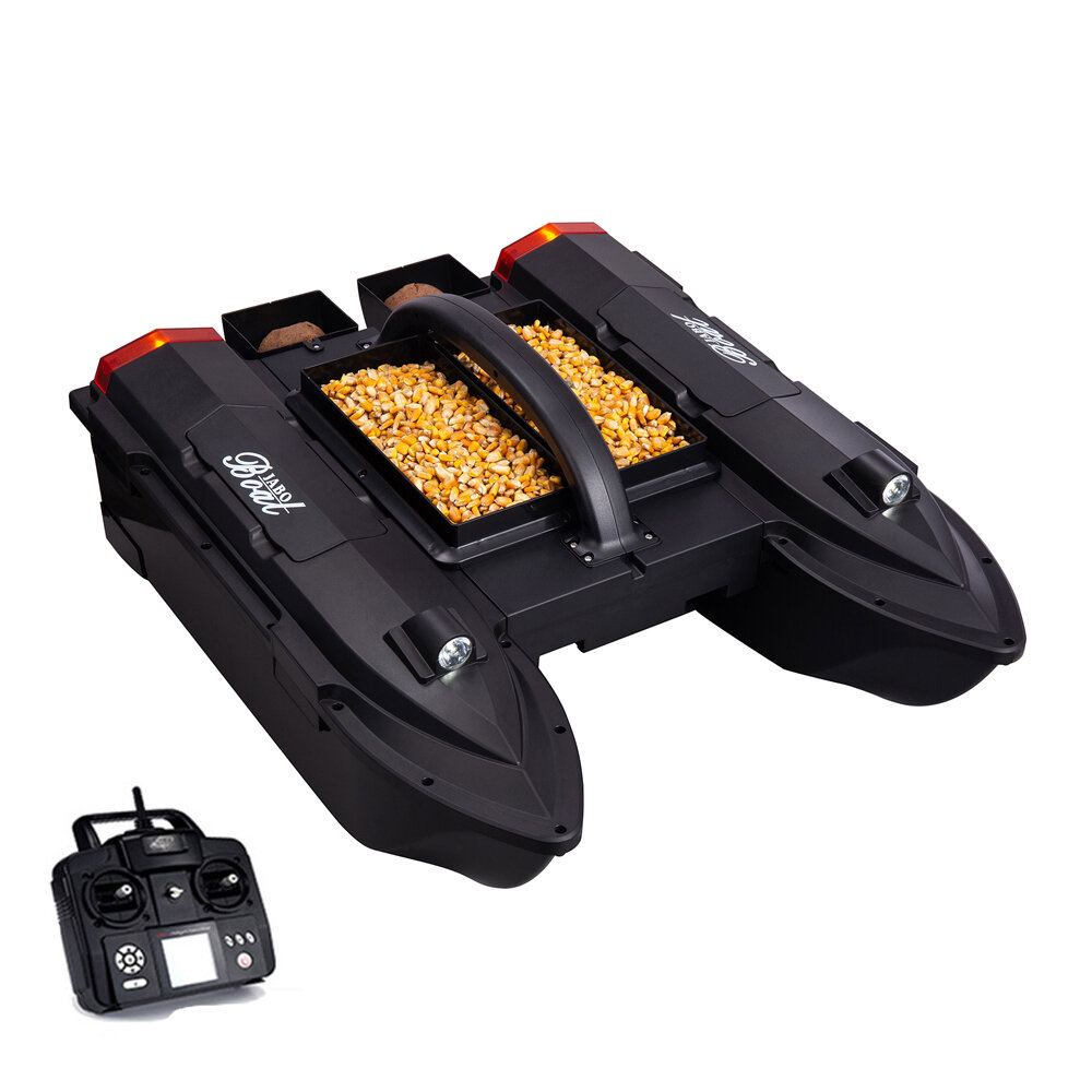JABO5CG RC Boat GPS Fishing Bait Boat With Fishing Finder Intelligent Control Return Double Bins 4kg Load With Fishing L