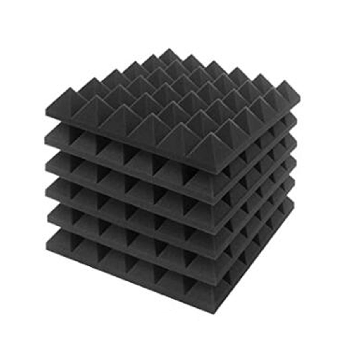6Pcs Acoustic Foam Studio Soundproofing Foam Wedges Wall Tiles 12 x 12 x 2inch