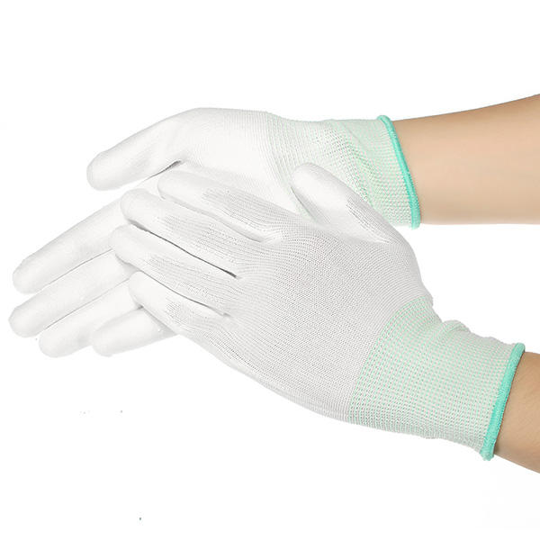MYTEC 1 Paar Antistatik-Handschuhe Elektronische Arbeitshandschuhe PU-beschichtete Handfläche Beschichtete Fingerschutz