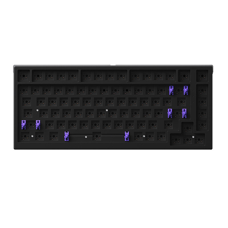 banggood kit tastiera personalizzato monsgeek mg75 con 82 tasti intercambiabili a caldo, interruttori a 5 pin, tastiera 75% modal, black,white