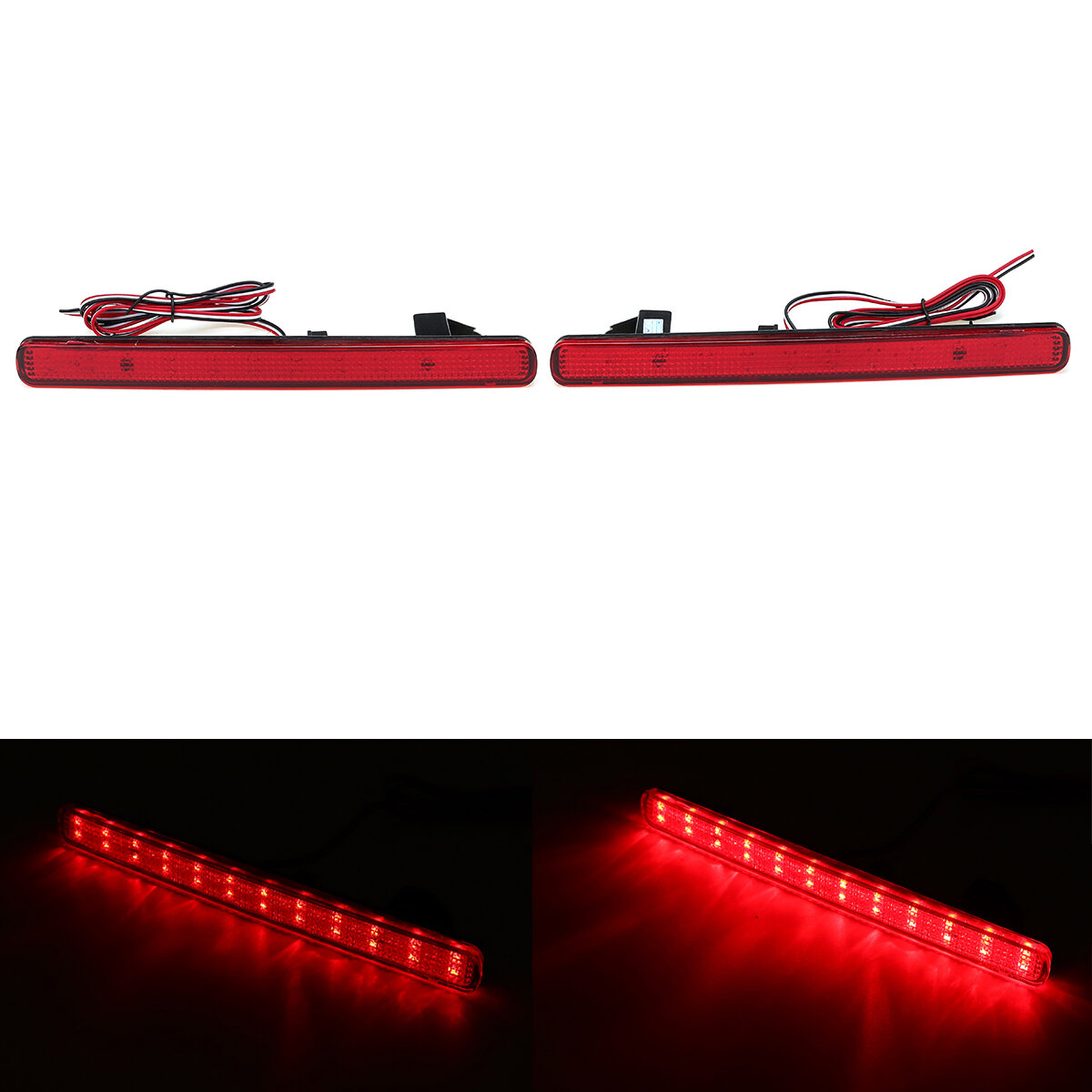 Paar LED-achterbumper remlichtreflectoren rood voor Honda Acura TSX 2009-2014 Accord 2008-2015