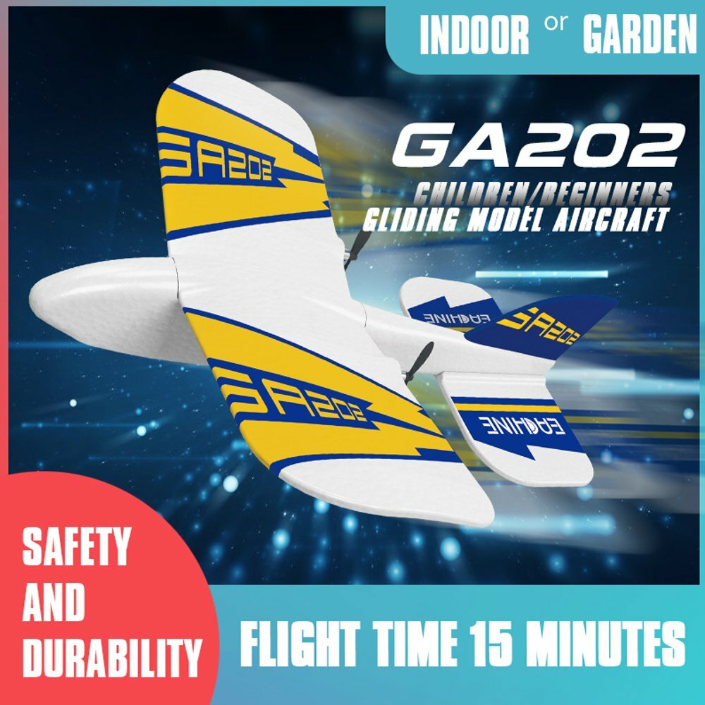 Eachine GA202 180mm Wingspan 2.4G 2CH EPP Mini Glider Indoor RC Airplane Beginner RTF Built-in Gyro Replaceable Battery