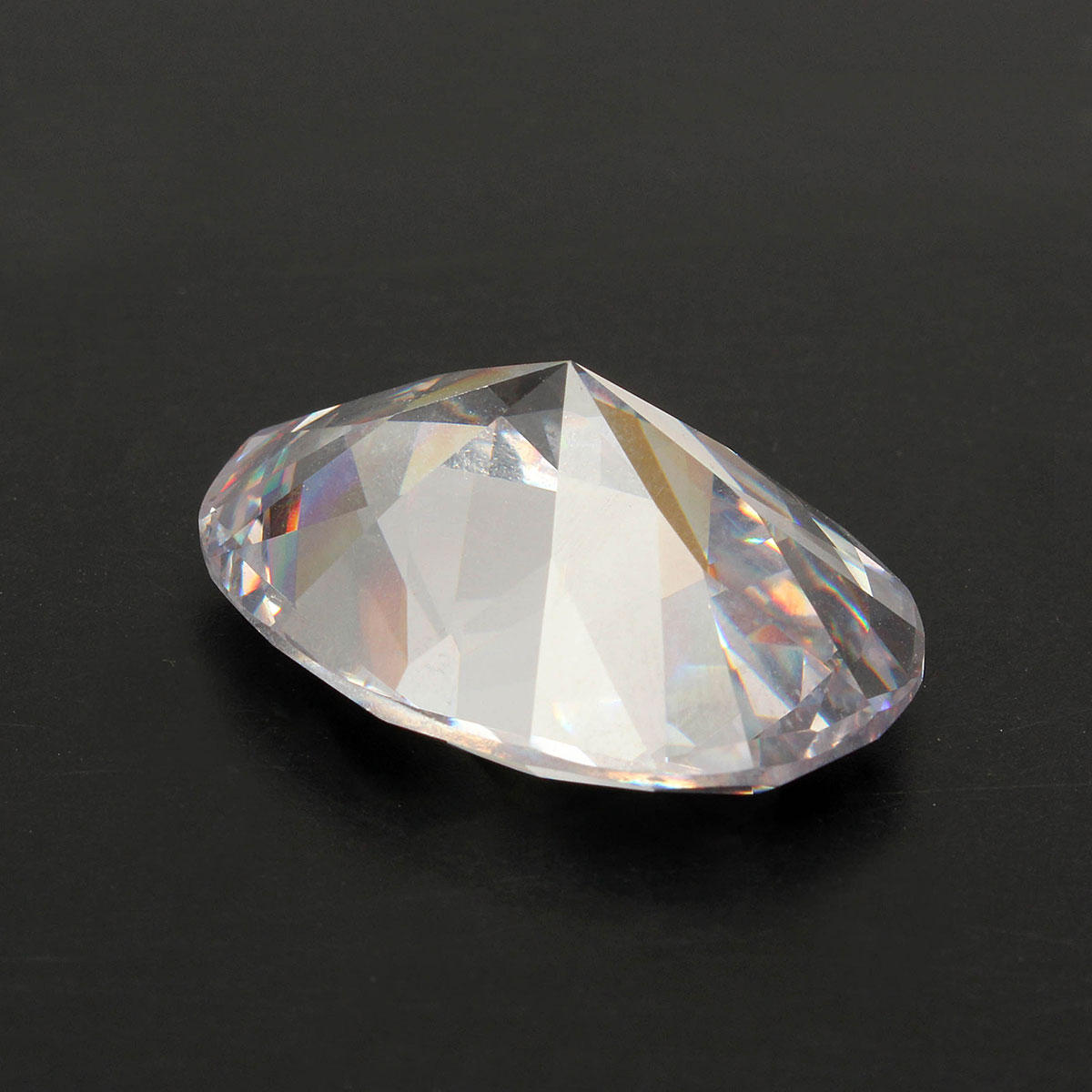 25mmx18mm artificial zircon round cut stunning white sapphire gemstone ...
