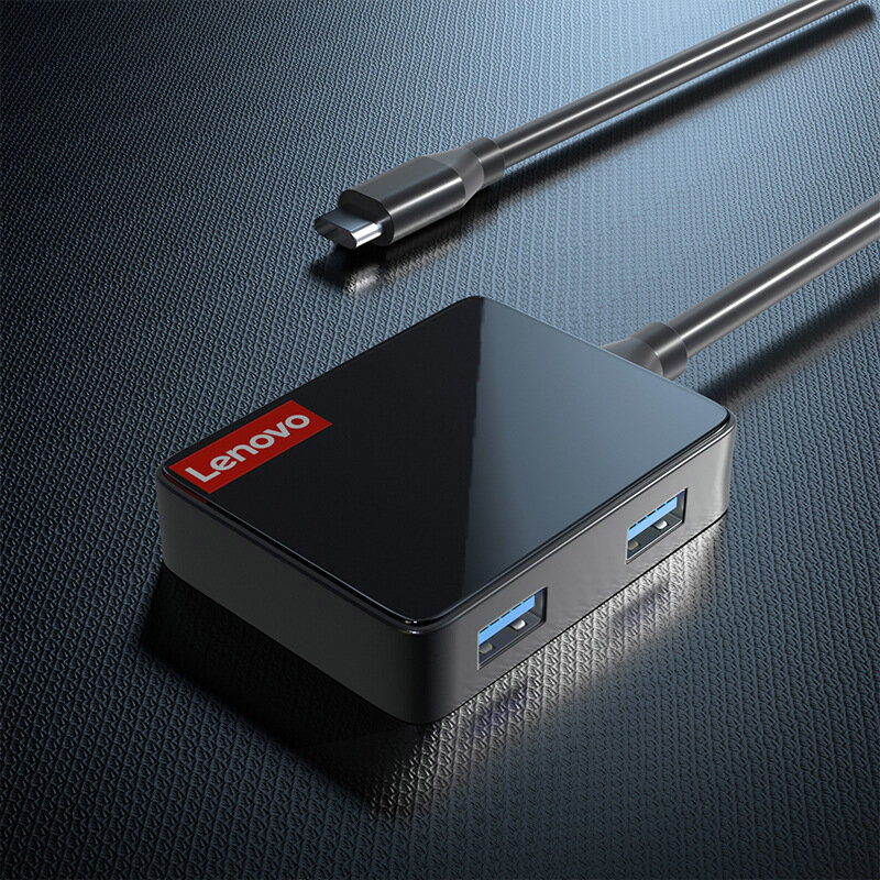 

Lenovo LP0802 Multifunctional Type-C to 3* USB 3.0 / RJ45 Ethernet Network Port High Speed Hub Docking Station Adapter f