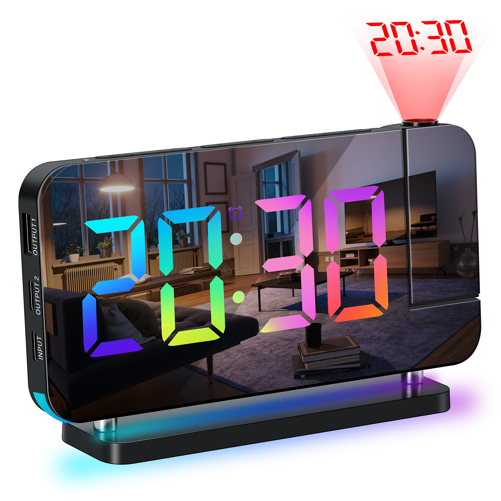 Zegar LED AGSIVO LED RGB za $14.99 / ~60zł