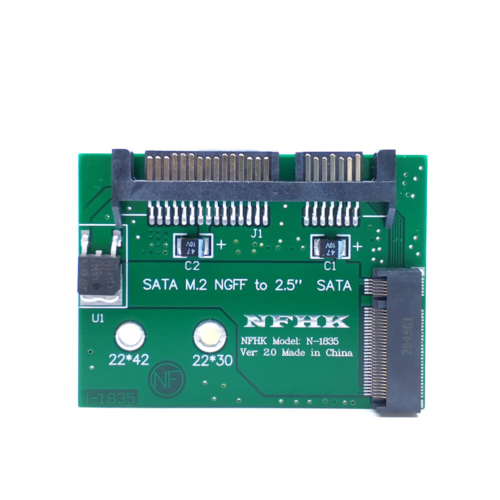 NGFF M.22242から2.5 “SATA3SSDソリッドステートドライブアダプターカードハードディスクアダプターボードコンバーター