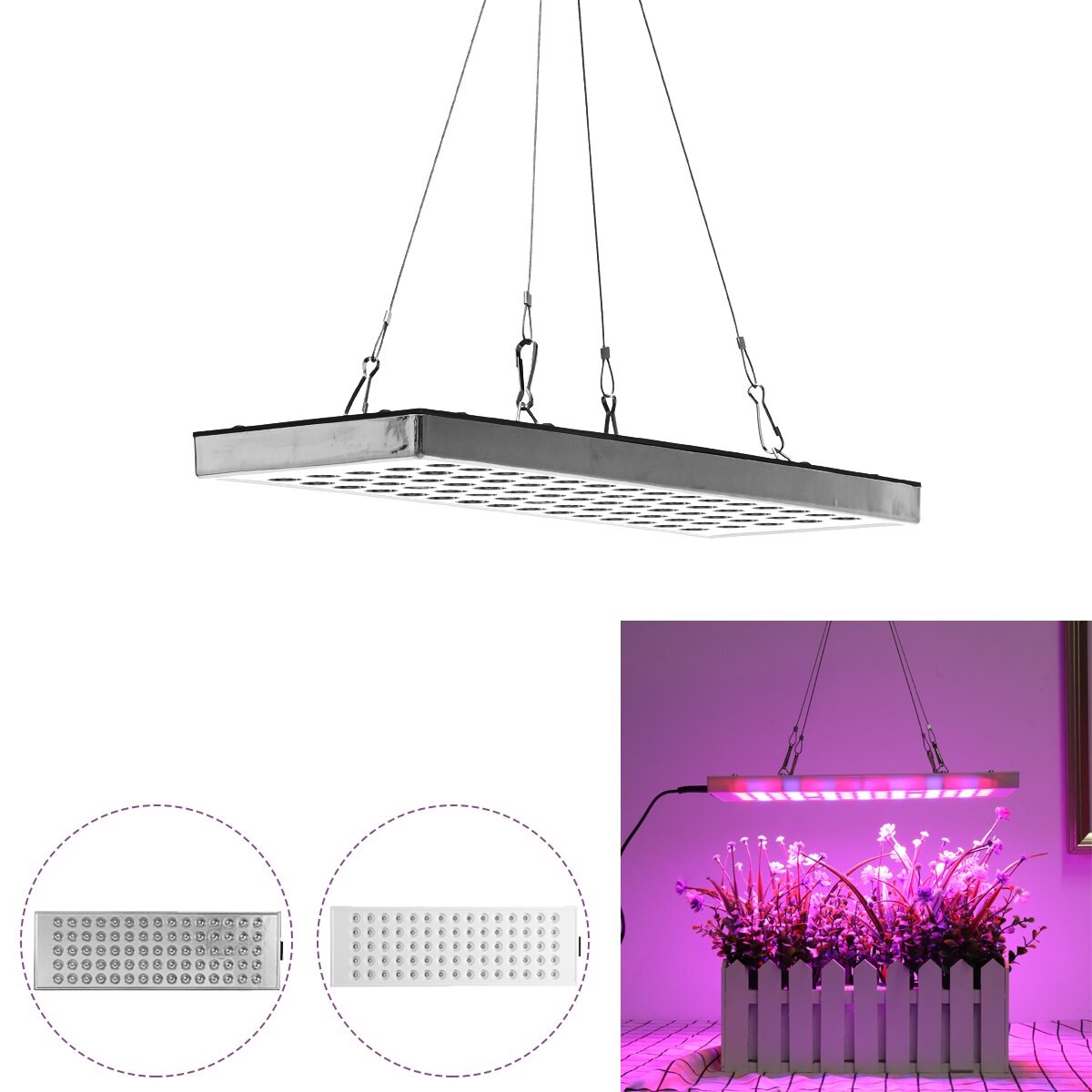 75LED Volledige spectrumplant UV Groeilicht Veg-lamp voor hydrocultuur binnenshuis
