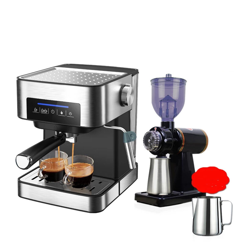 

HiBREW Espresso Coffee Machine Inox Semi Automatic Expresso Maker,Cafe Powder Espresso Maker, Cappuccino with Coffee Gin