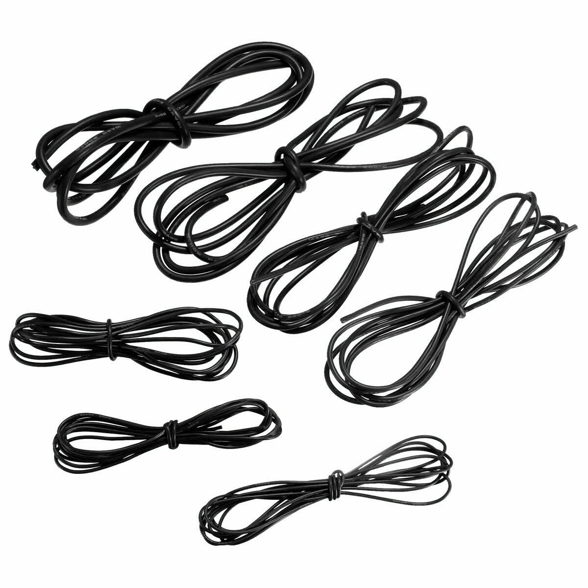 DANIU 2 Meter Zwart Silicon Wire Cable 10/12/14/16/18/20 / 22AWG Flexibele Kabel