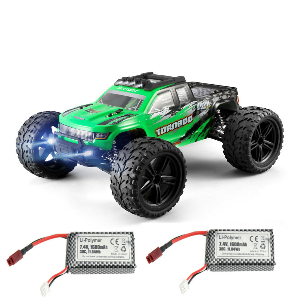 Flyhal FC610 RTR Twee Batterij 1/10 2.4G 4WD 46 km/u RC Auto Voertuigen Led-verlichting Geborsteld G