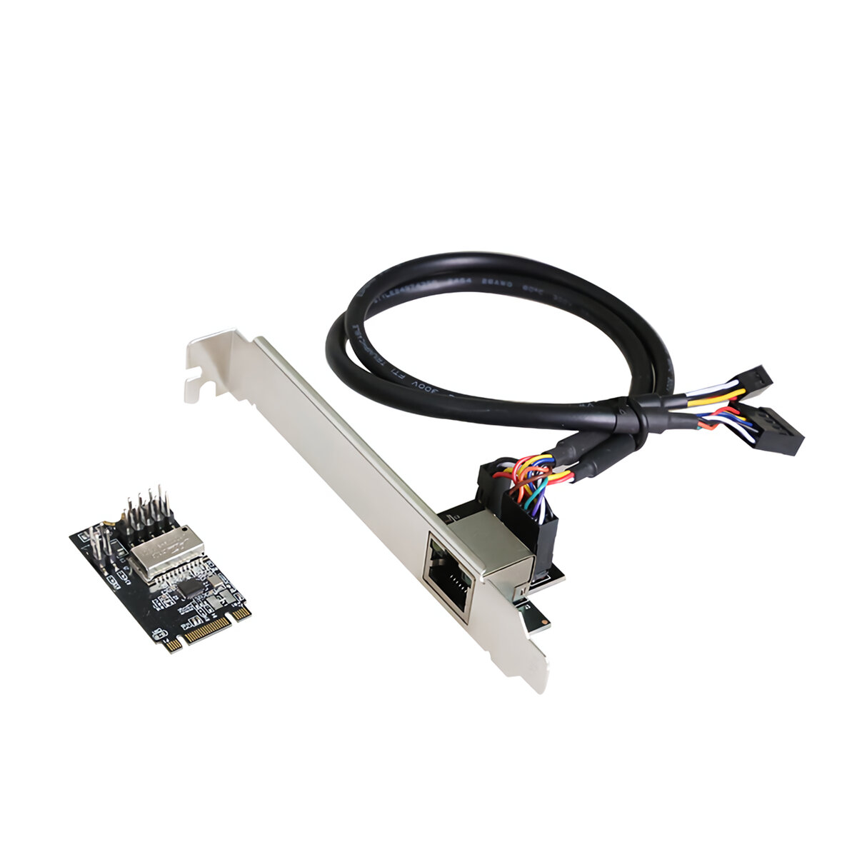 

DIEWU TXA082 M.2 to PCI-E Gigabit Network Card RTL8111H Chip B-Key M-Key 1000Mbps Wired RJ45 Lan Network Adapter Convert