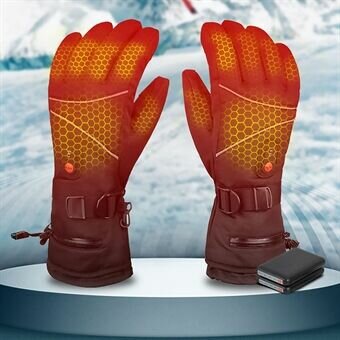 Winter Heated Gloves Touchscreen Electric Heating Skiing Gloves Hand Warmer with 3 Heating Levels for Riding Skiing Clim