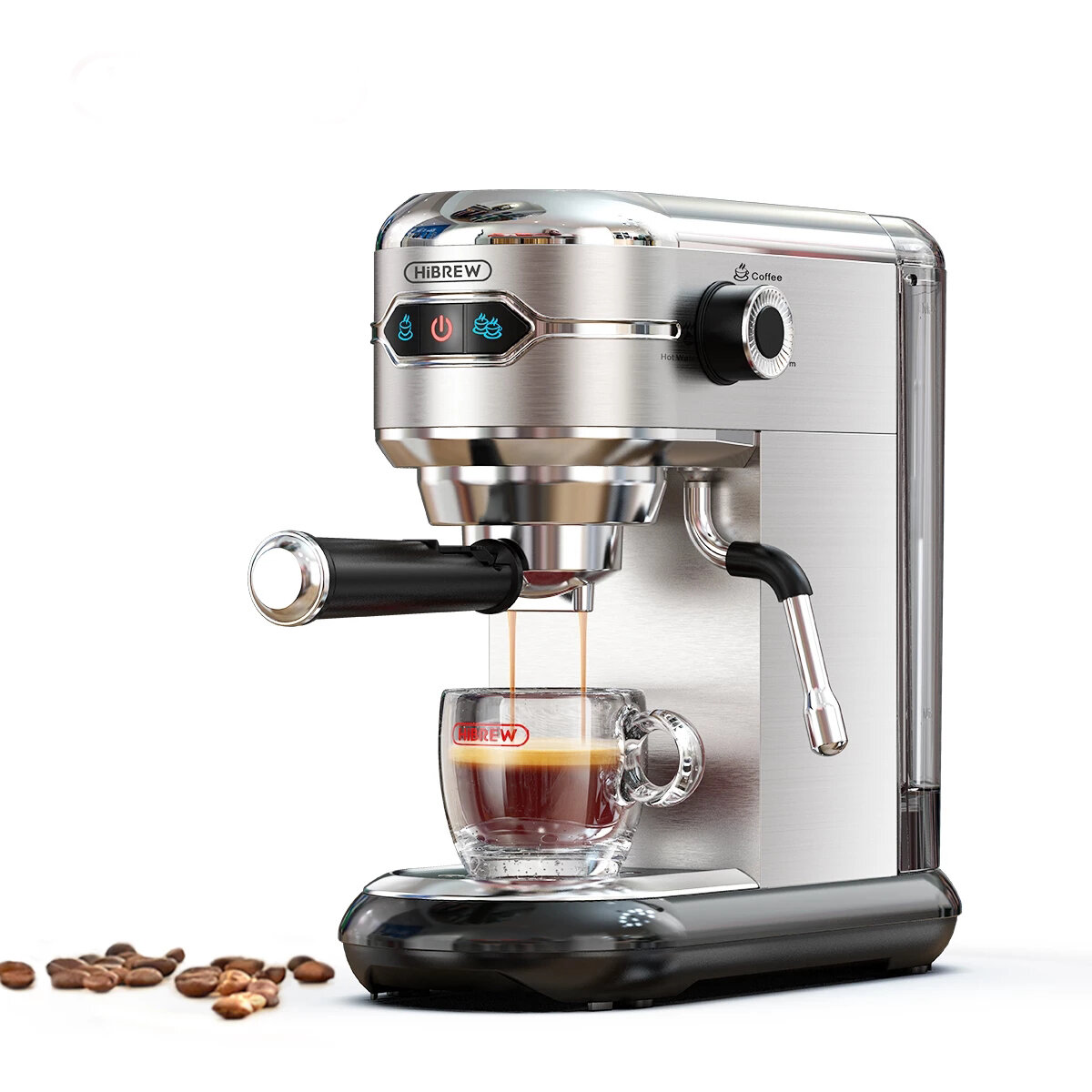 HiBREW H11 Semi Automatic Espresso Machine 1450W 1.1L 19Bar High Extraction 25s...