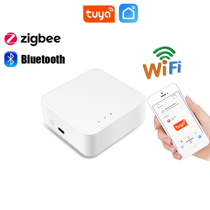 

Earykong Tuya ZΙgBee 3.0 Gateway WIFI Bluetooth Mesh 5.0 Gateway Hub Smart Home Automation Control Kits Works With Alexa