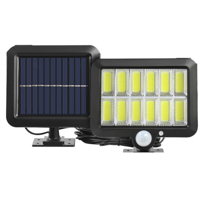108 luces solares COB al aire libre, lámpara de seguridad LED solar impermeable alimentada por energía solar para jardín y garaje.
