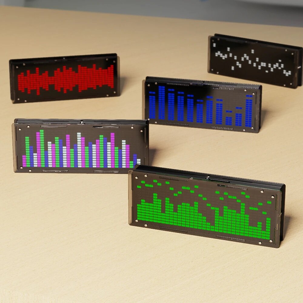 

DIY LED Музыкальный спектр Дисплей Набор 16x32 Ритм Света Часы Температура 8 видов Спектральный режим SMD Пайка Проект