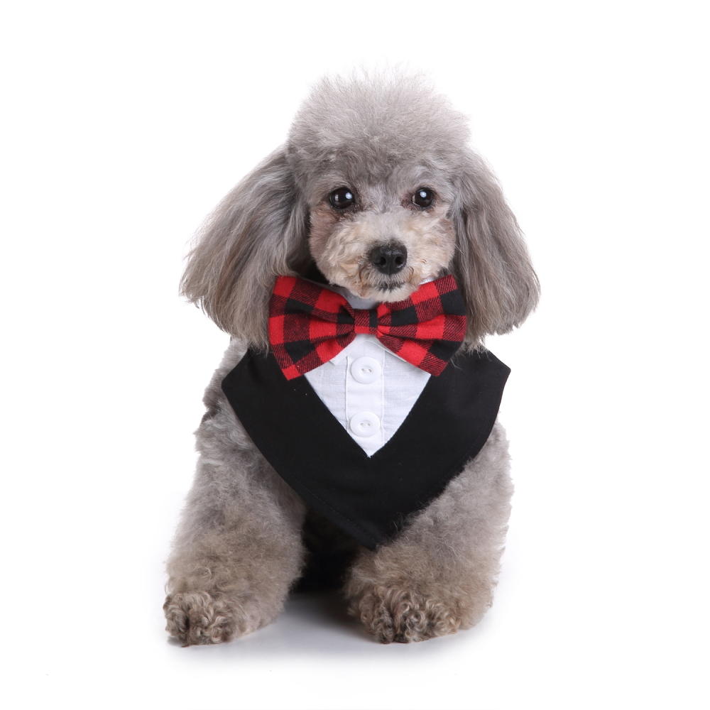 Formele hond Tuxedo Bandana stropdassen Verstelbare halsdoek Pet strikje voor bruiloft