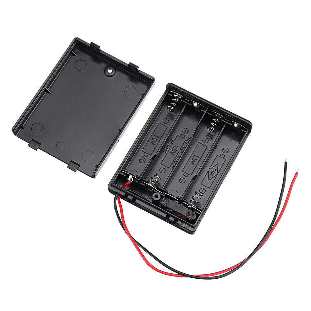 4 slots NO.7 AAA-batterijvak Batterijhouderbord met schakelaar voor 4 x AAA-batterijen DIY-kit Case