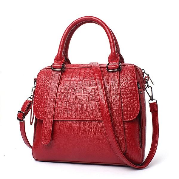 Women High Quality PU Leather Functional Capacity Handbag Shoulder Bag