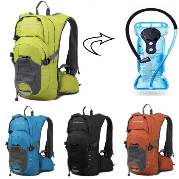15l camping senderismo mochila mochila bandolera MTB hidratación para la bolsa de agua en libros
