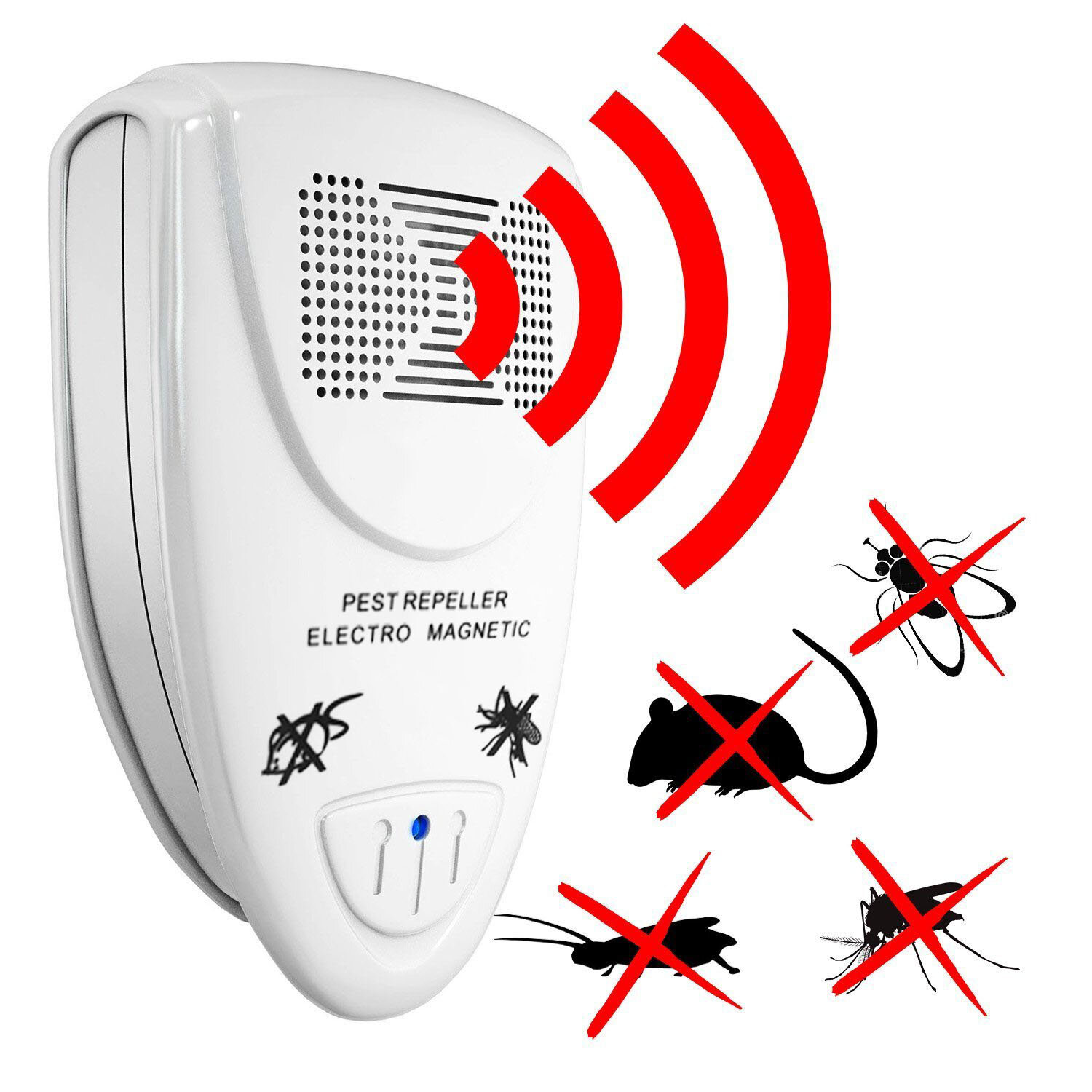 LP-04 Ultrasonic Pest Repeller Electronic Pests Control Repel Mouse Mosquitoes Roaches Killer