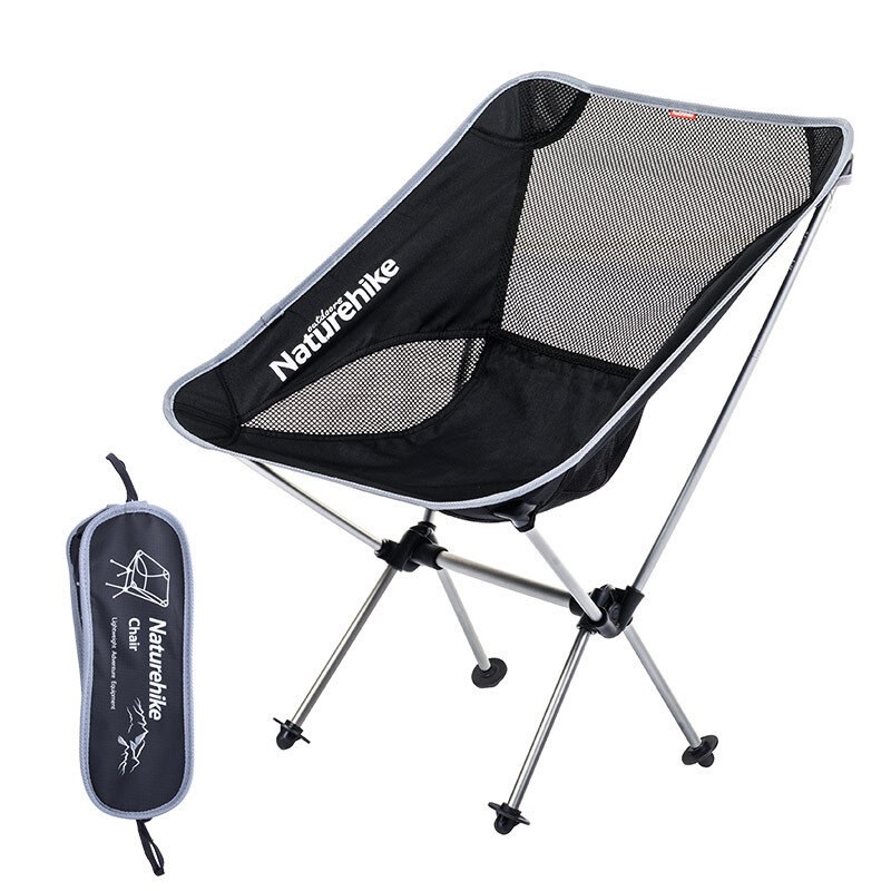 Cadeira dobrável portátil ultraleve NATUREHIKE Outdoor com saco de transporte para camping, pesca, praia.