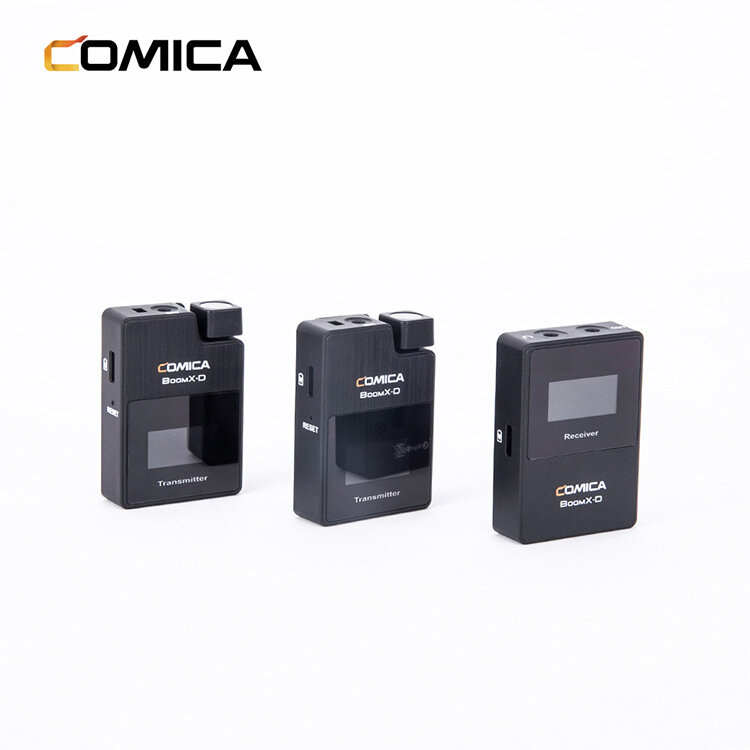 

Comica BoomX-D D1 Wireless 2T1R Microphone Transmitter Receiver Mini 2.4G Digital Microphone System for DSLR Camera Camc