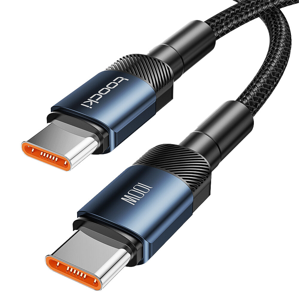 Toocki 100W Type-C to Type-C Cable QC4.0 Fast Charging Data Transmission Thick Wire Core Line 0.5M/1M/2M Long for Huawei