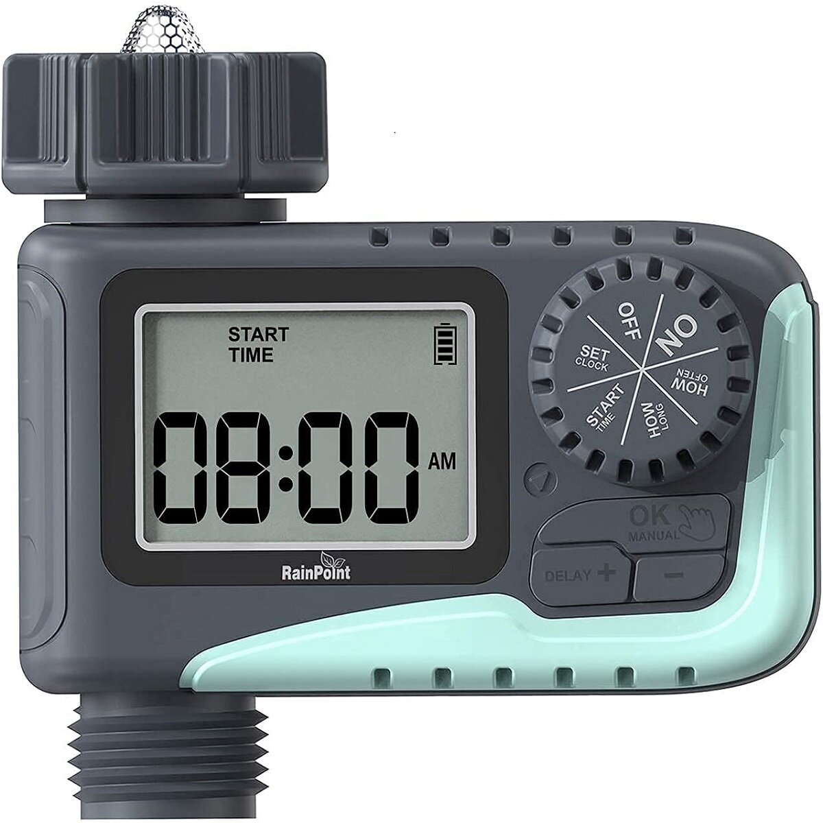 

RAINPOINT Sprinkler Timer Water Timer with Rain Delay Manual Automatic Watering System Waterproof Digital Irrigation Tim