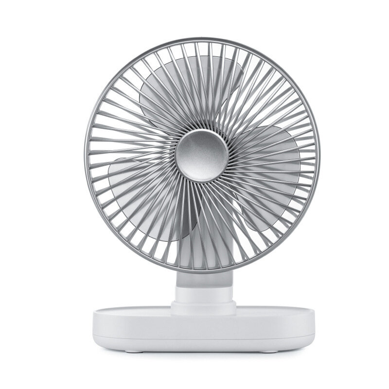 

Mini Desktop Fan Shaking Usb Air Cooler 4 Gear Wind Speed 4000mAh Battey Capacity Angle Adjustment Low Noise for Office