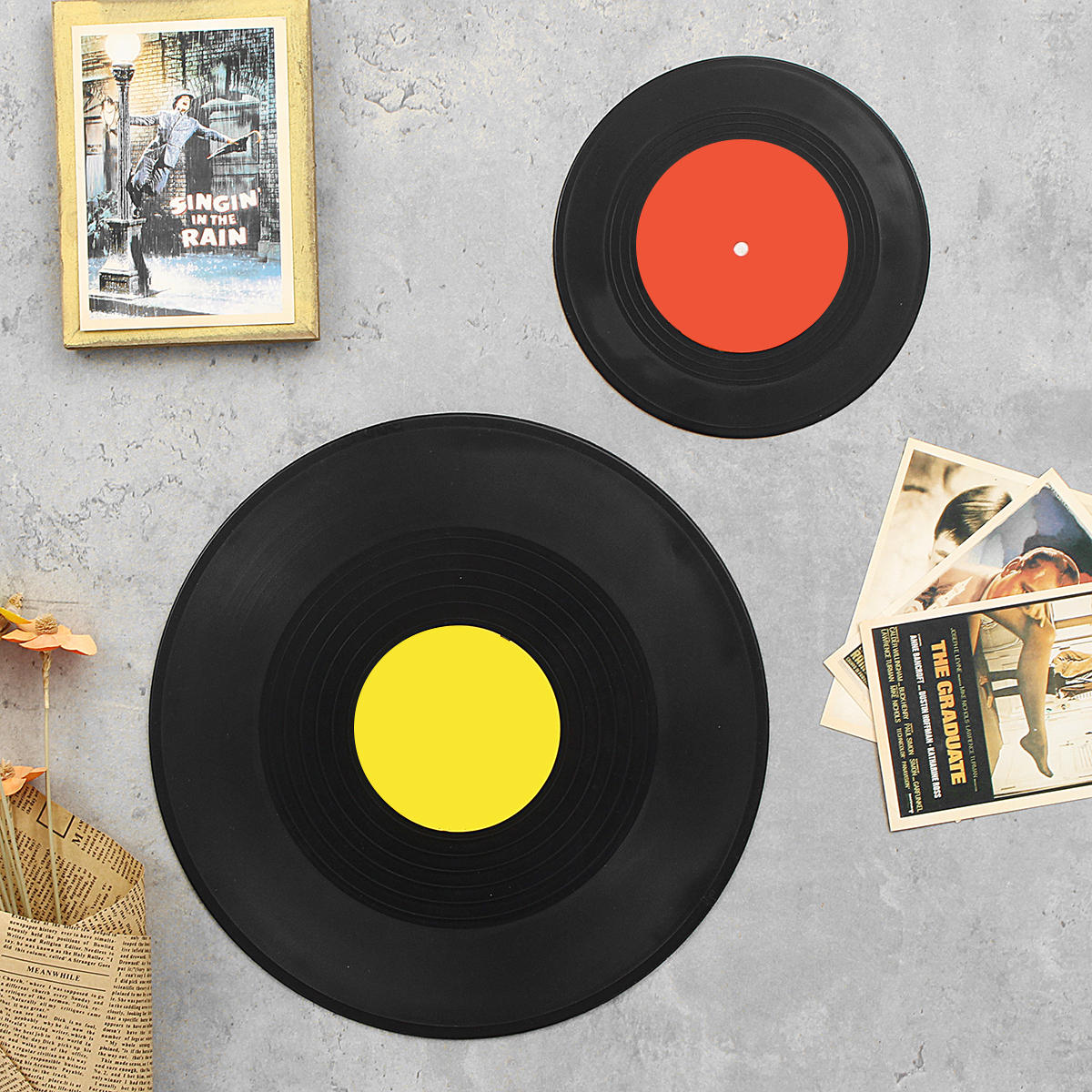 Retro Classic Vinyl phonograph Record Album Wall Hanging Home Bar Theme Decorations